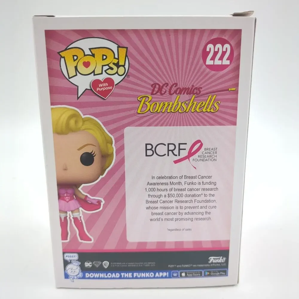 Funko Pop Supergirl DC Comics Bombshells Pop! #222 With Purpose BCRF New in Box